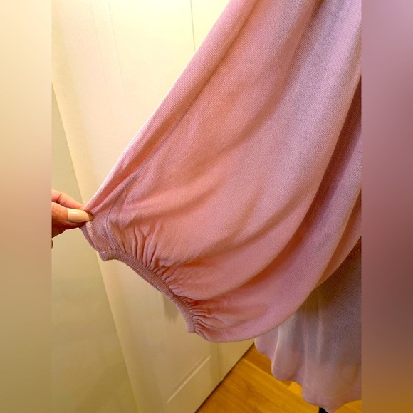 NWOT Y2K Kenzie pink cardi , 3/4 puffed sleeves/elastic cuff, clear buttons 🧶🩷 - Picture 8 of 13
